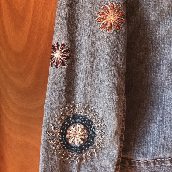 Daniel original design Jean jacket, bead and sequin embellished, size small - Picture 6 of 7